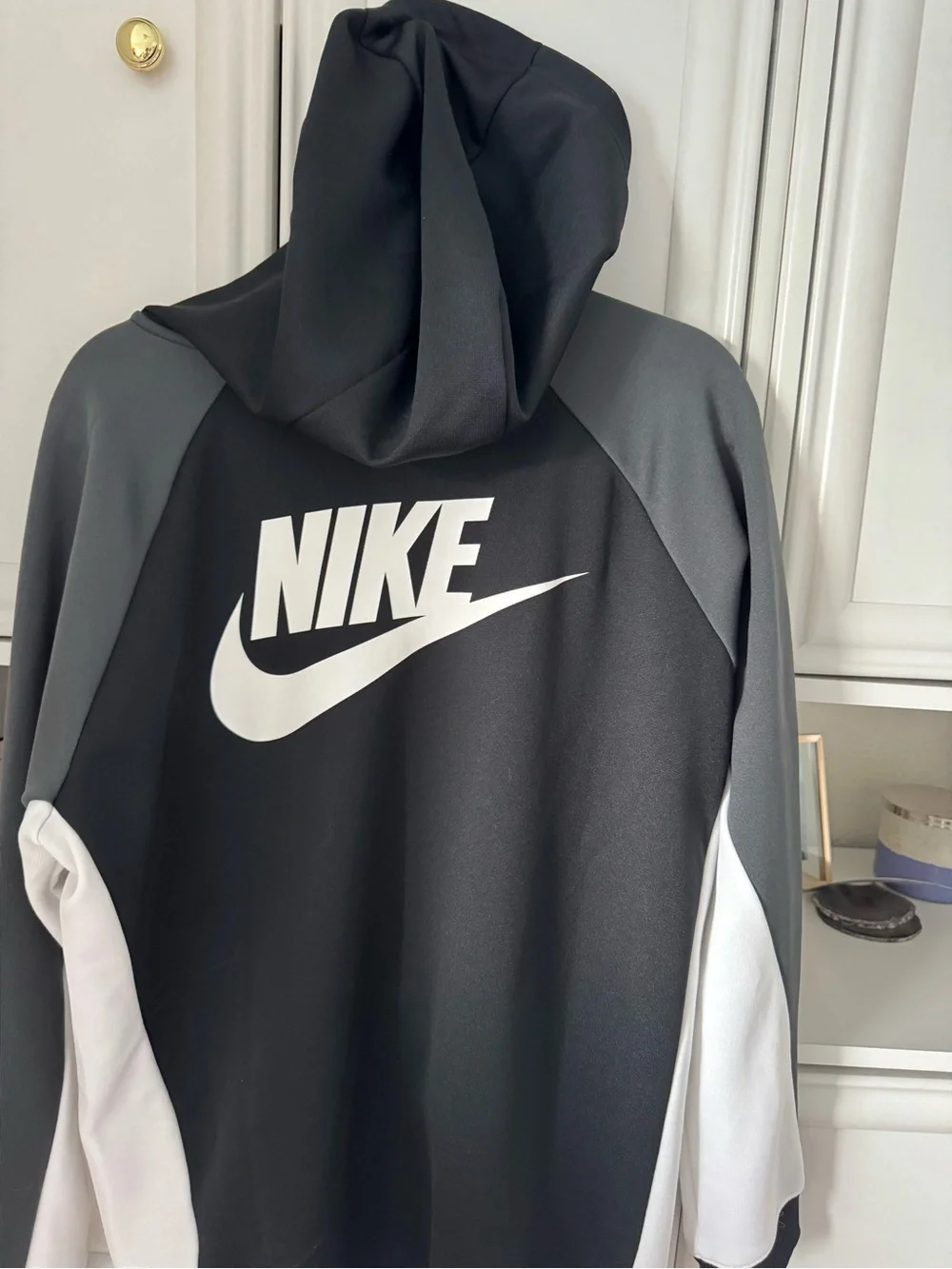 Nike Black Hoodie with White Logo Tag